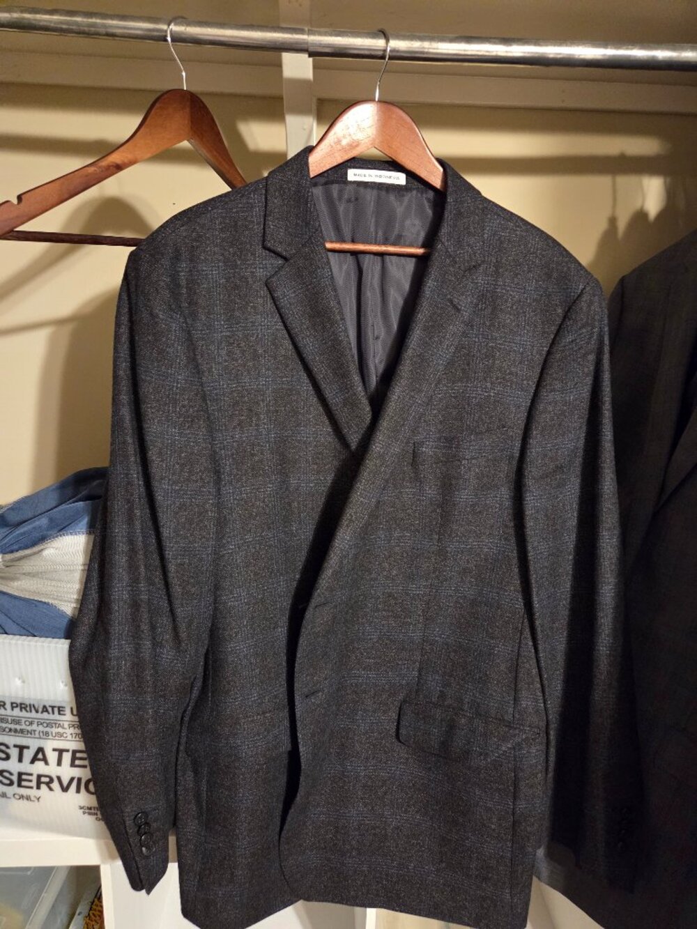 Joseph Abboud Blazer, Black Plaid, 50L